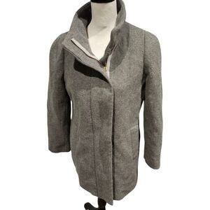 J. Crew Mercantile Gray Wool Blend Coat Womens